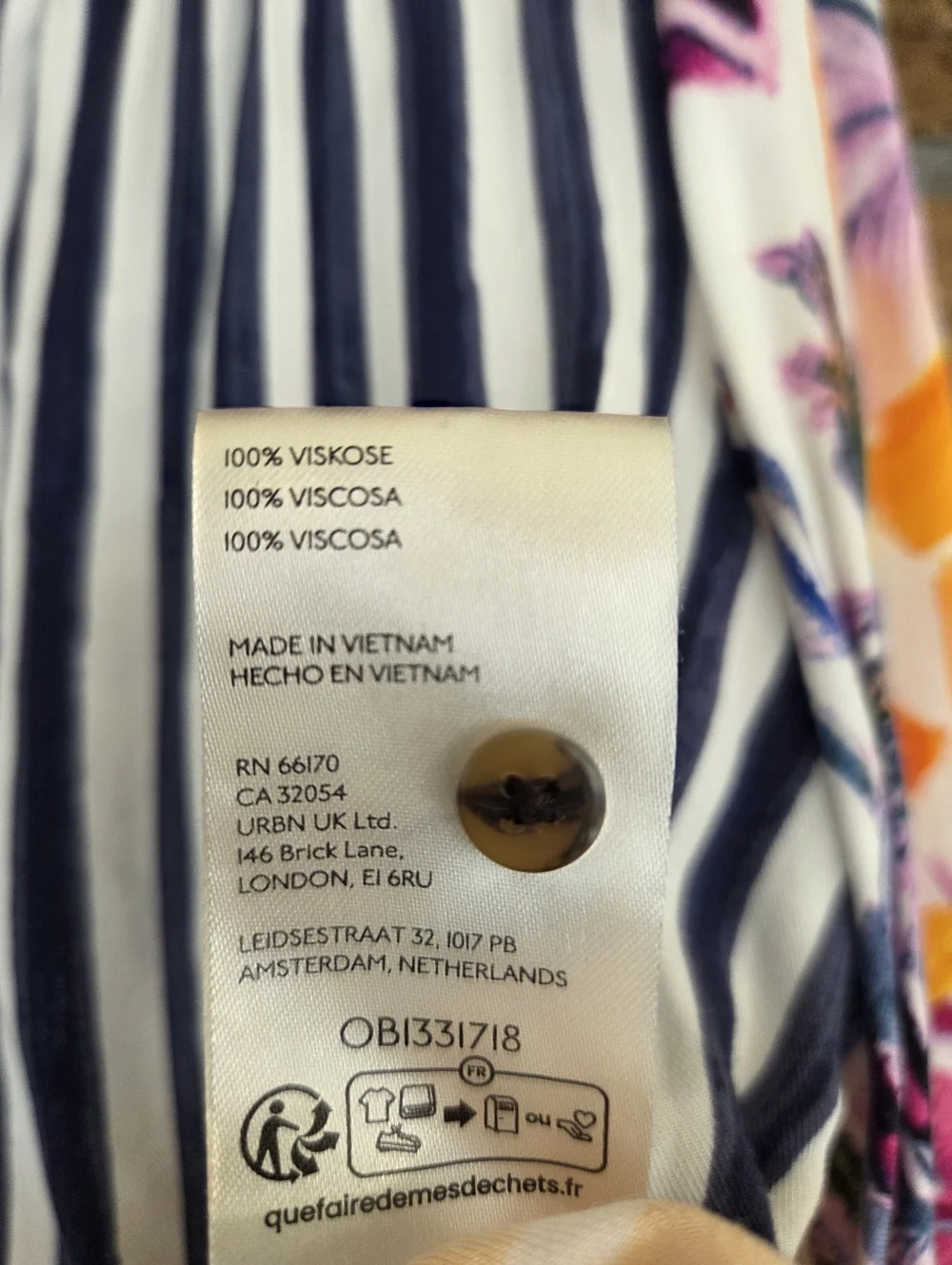 Maeve Multicolor Patchwork Button-Down Shirt — Pink, Yellow, Blue - Picture 6 of 7